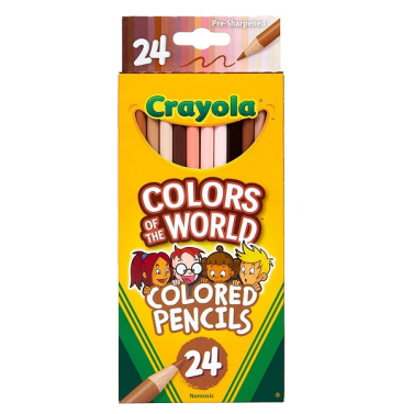 Estojo Lápis de Cor C/24 Tons de Pele 68-4607 Crayola